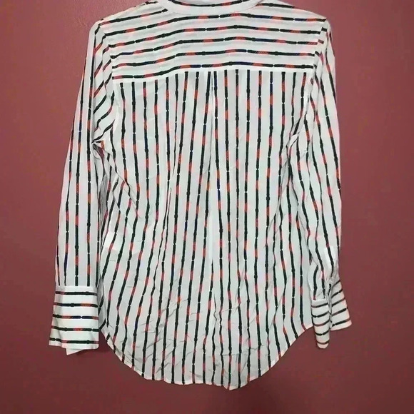 Equipment Janelle Silk Shirt Bright White Multi - Picture 7 of 7